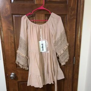 Pink off the shoulder Dress